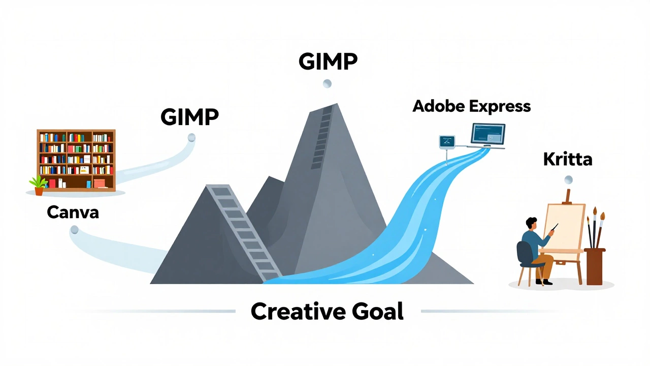 Conceptual graphic showing different paths for various editing needs